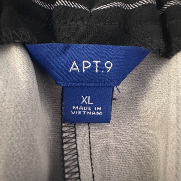 3 for $15 APT.9 Womens XL Black & White Striped Culottes Wide Leg Pants NWOT - Picture 3 of 8